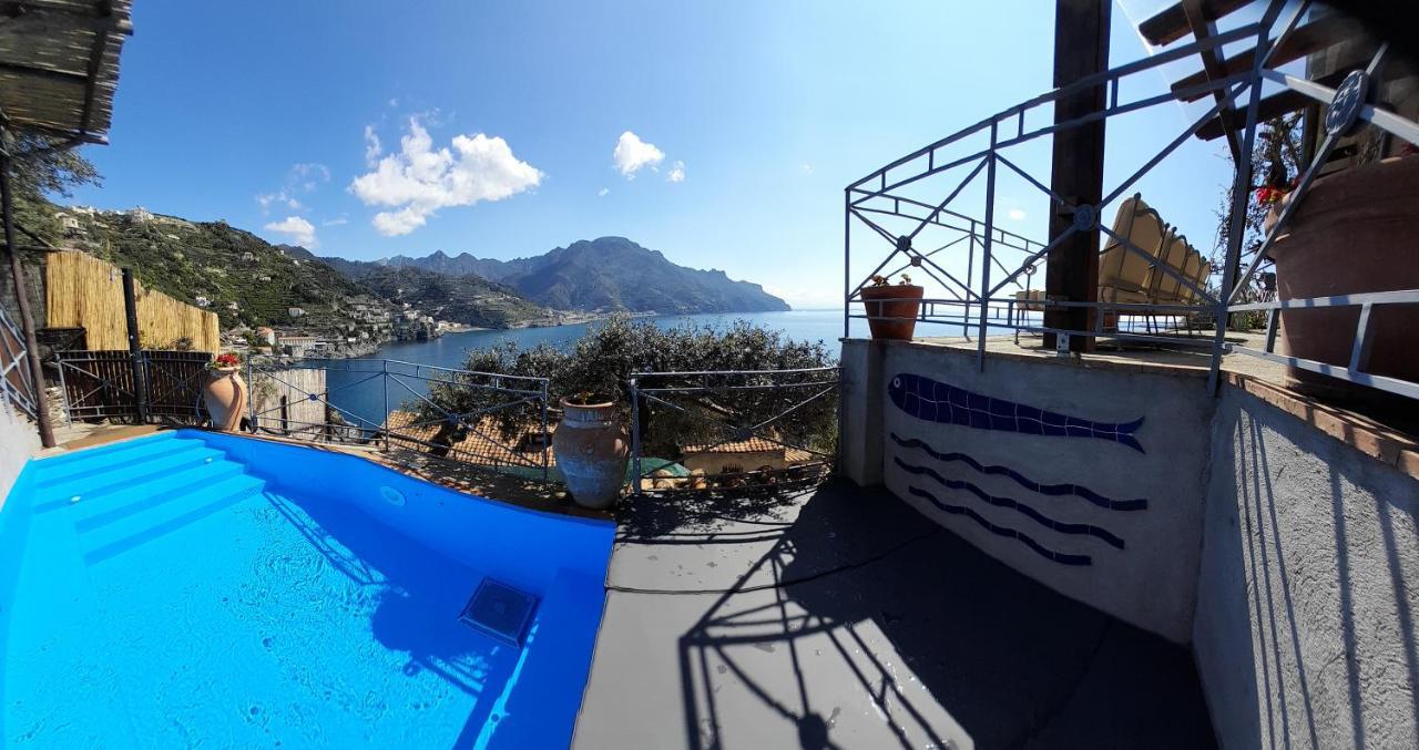 Villa Oliver - Breathtaking Small Pool 14 Sqm Hydromassage On The Rock - Amalfi Coast Exterior photo